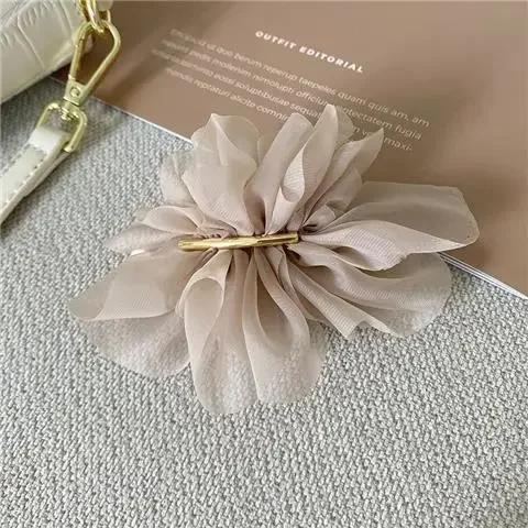 Big Spring Hair Claw Clips Women Metal Chiffon Flowers Ponytail Holder Hairpin Barrettes Girls Hair Accessories Hairgrip