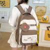 Cartoon Student Schoolbag Color Contrast Large Capacity Backpack with Coin Purse
