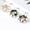 1PC-3pcs Paux Pearl Brimmed Hair Tie Glitter Rhinestone Decor Hair Rope Retro Style Scrunchies For Women