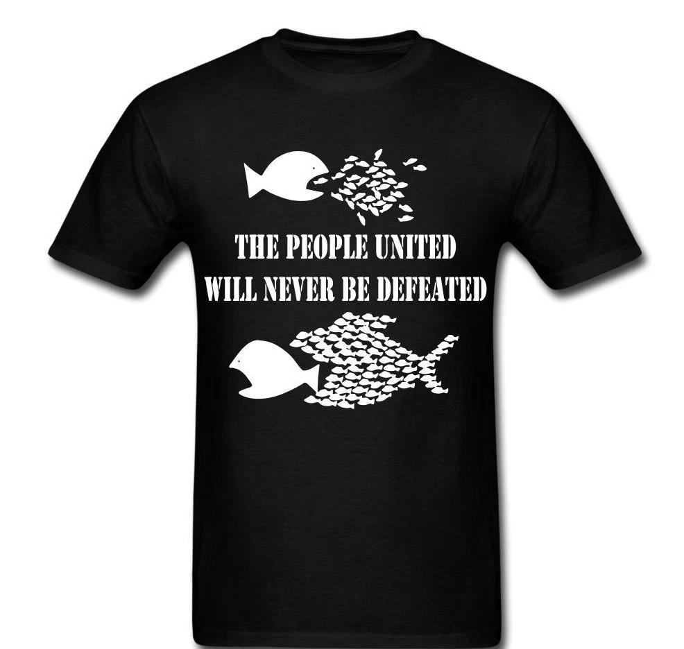 People united never defeated anarchy anarchist revolution graphic TEE t-shirt XXXXL