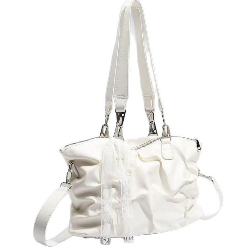 Texturovaná Stylová Taška Tote pro Dojíždění Velká Kapacita Skládaná Taška přes Jedno Rameno Crossbody Jednoduchá Všestranná Dámská Taška