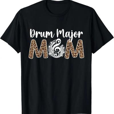 Tambour-majoor Mama Luipaard Mama Van Een Tambour-majoor Moeder T-shirt (2)