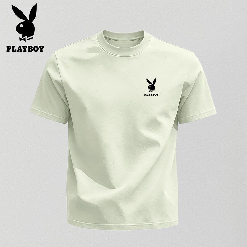 PLAYBOY Men s 2026 Summer Pure Cotton Loose Fit Short Sleeve T-Shirt 3XL