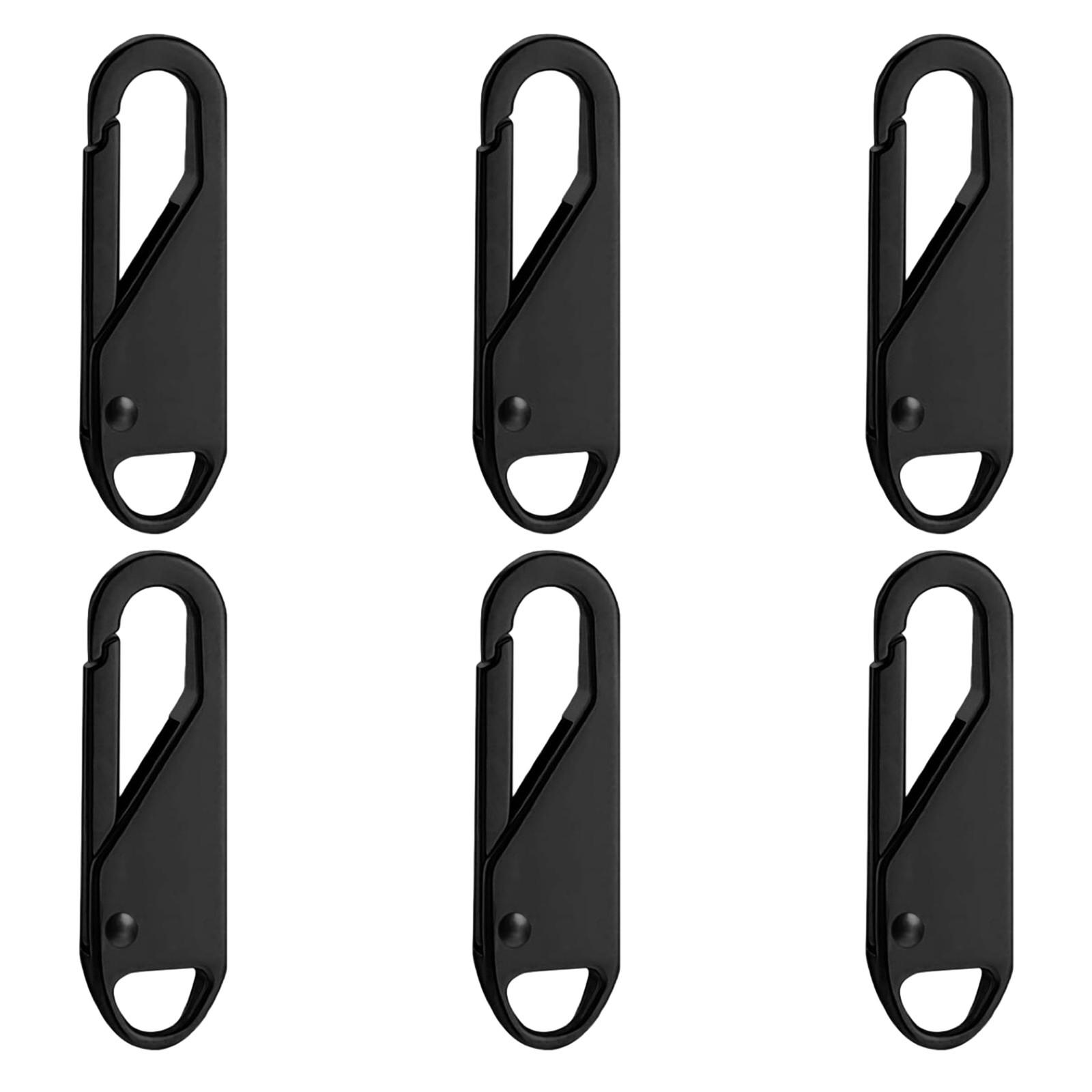 

6 шт., сменный комплект застежек-молний, ​​ползунок на молнии, язычок, универсальный фиксатор молнии, металлическая головка молнии для чемоданов, пальто, сапог, курток, сумки «сделай сам» One Size чёрный