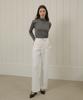NON AND NON Lace Two Button Wide Cotton Pants_Nscp446 (White)