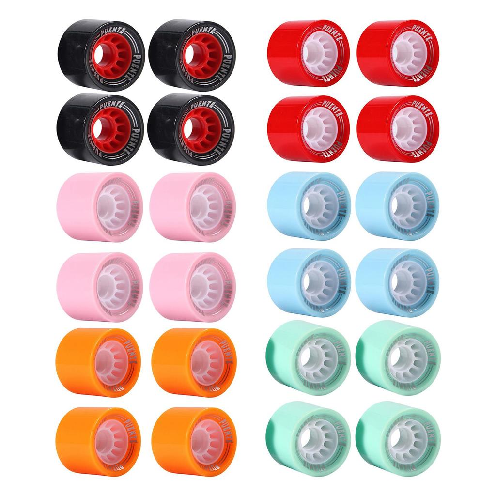 4 PCS Skateboard Wheels Cruising Wheel Bearings and Spacers Set