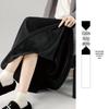 Women's High Waist Gray A-Line Skirt - Early Spring 2026 Collection, Slimming Mid-Length Design