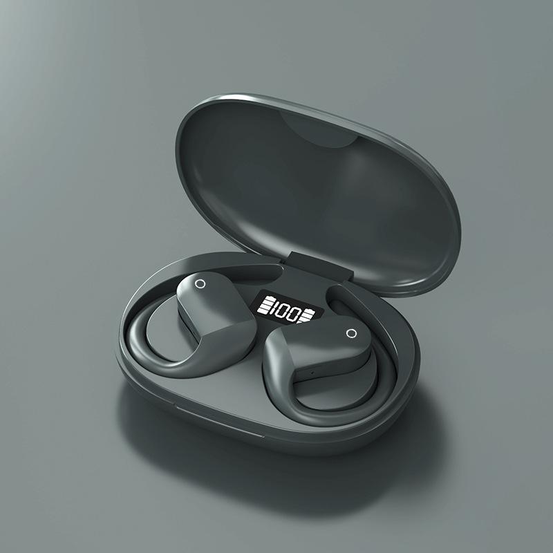 OWS Wireless Bone Conduction Bluetooth Sports Earphones with Charging Case & Digital Display