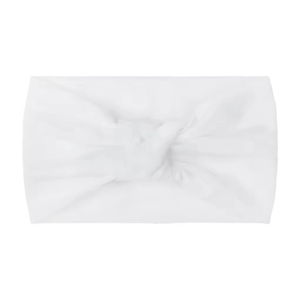 Unisex dětská čelenka s uzlem/Nylonový turban 13-24 měsíců Elastická omyvatelná ekologická pomůcka pro kojence a batolata