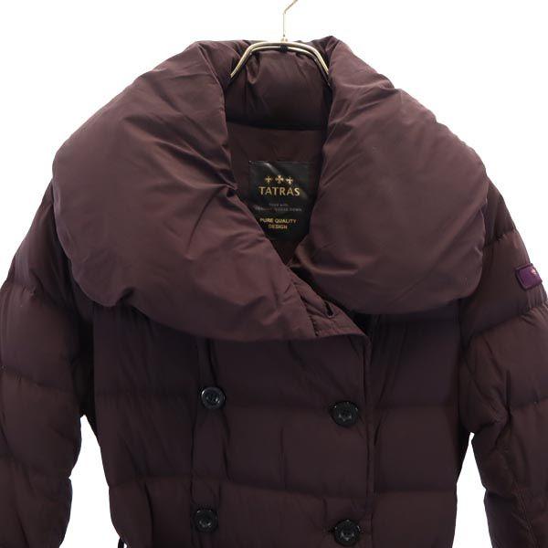 TATRAS Down Coat 2 Brown Waist Belt Women Used