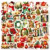 50 Christmas Eve Family Atmosphere Cartoon Stickers for Suitcase, Laptop, or Decor