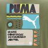 Puma Alphabet Logo Print Short Sleeve T-Shirt Men Tops Military-Green 536926-32