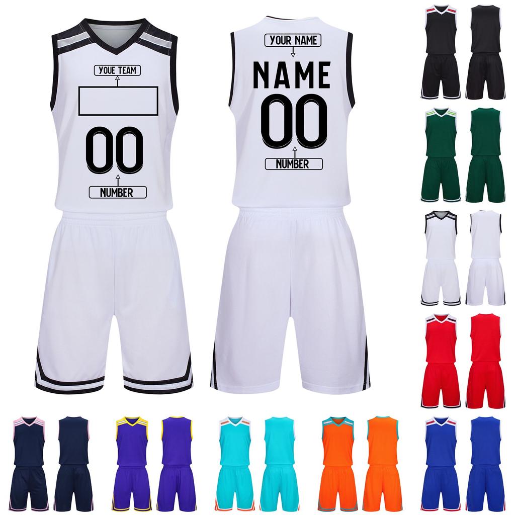Basketball Custom Clothes Kids Basketball Suit Classic Tops + Pants Basketball Jerseys Suit Set