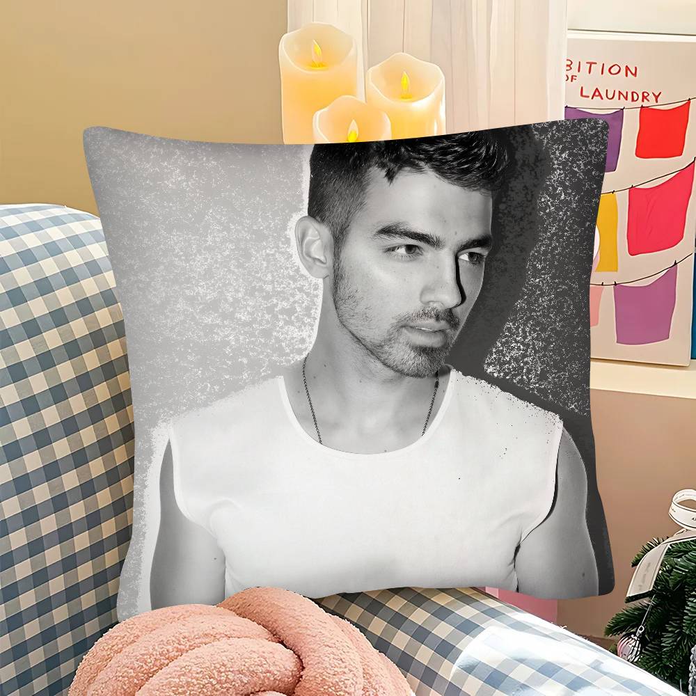 

Певец J-Joe Jonas Наволочка Модная Квадратная Наволочка Спальня Диван Комната Инс Декорация Подушка для Отдыха Чехол 16x16Inch