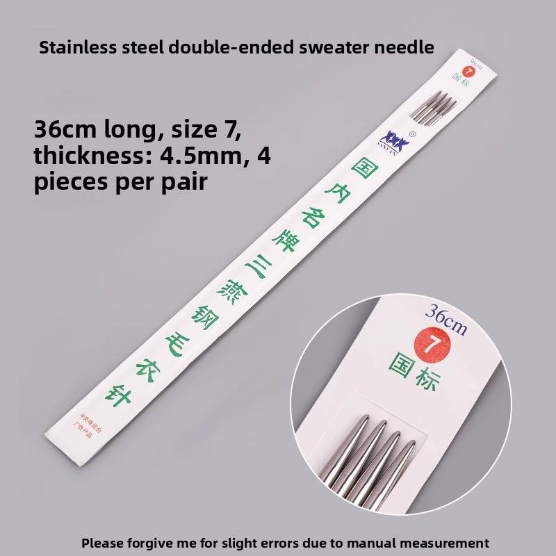 Rozsdamentes acél tű, egyenes tű, kézi kötőeszköz pulóverek és táskák készítéséhez. Különleges gyapjúval való kötéshez. Hosszú tűk, Rövid tűk.