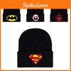Spiderman Batman Knit Beanie Acrylic Thermal Rolled Brim Winter Hat For Adults Fans