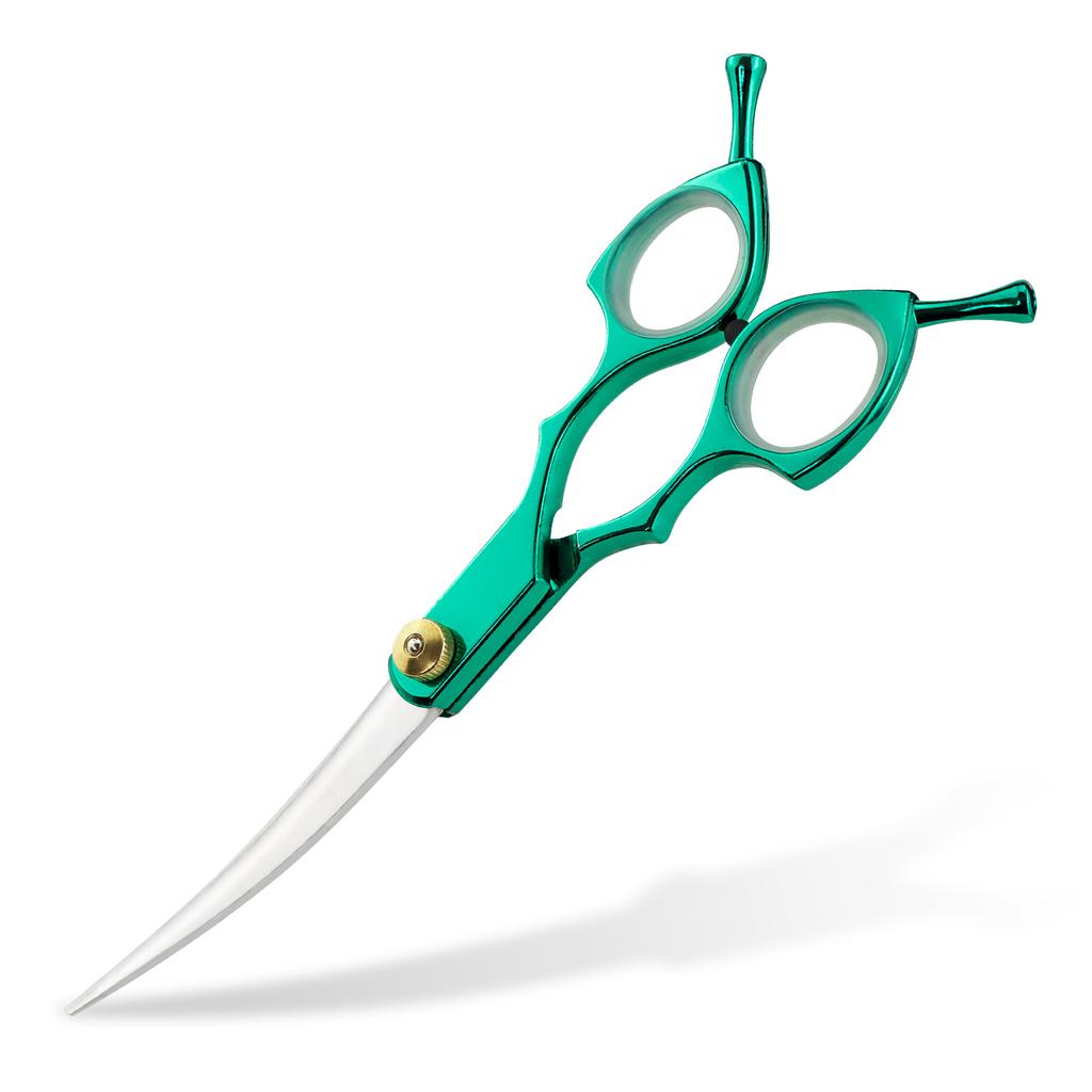 6.0 inch color double tail, split Midon handle, pet scissors, pet curved scissors
