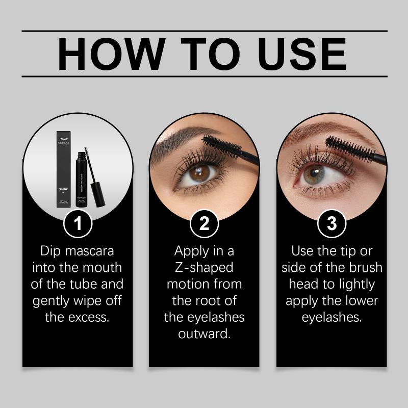 Lengthening Mascara Volumizing Curling Proof for Sensitive Waterproof Sweat-Proof Fast Dry Defining Long Lasting Natural Mascara