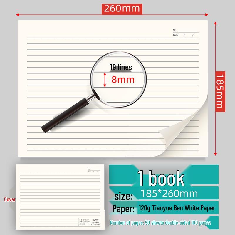 A416K Thick 120g Tearable Lined Sticky Note Pad for Students - Draft Notebook & Memo Pad