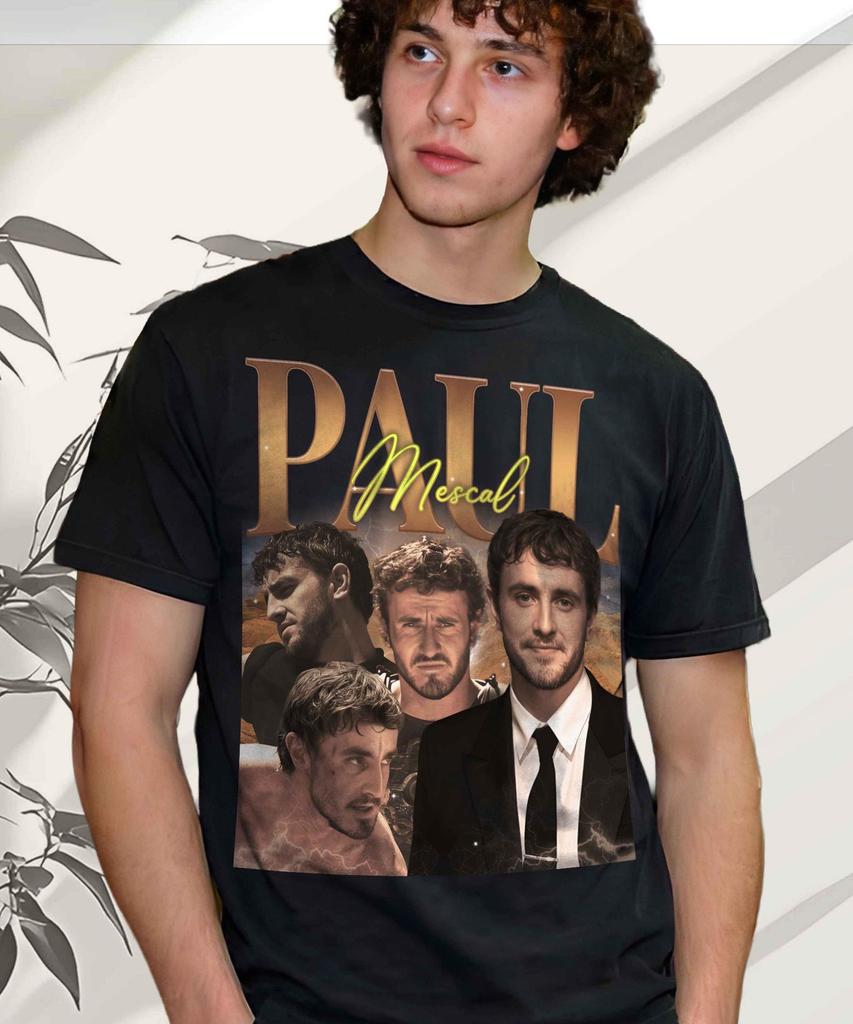 Paul Mescal Collage Graphic Tee, Vintage Actor Fan Shirt and kids tshirt