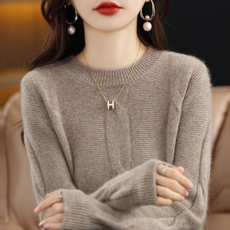 Sweater Pullover Women Autumn and Winter O Neck Sweater Female Knit Pullover Sweater Top