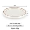 Elegante runde melamine Speiseteller im chinesischen Stil mit goldenem Rand