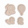 4pcs 3D Cloud Balloon Silicone Mold 3D Fondant Mold DIY Cake Resin Ornament Mold