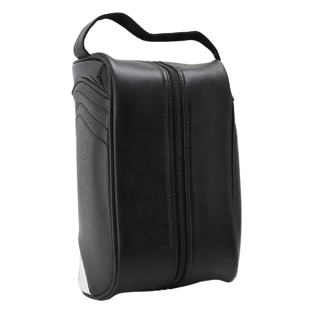 Waterproof PU Golf Shoe Bag Zipper Closure Travel Shoe Organizer Golf Travel Outdoor чёрный