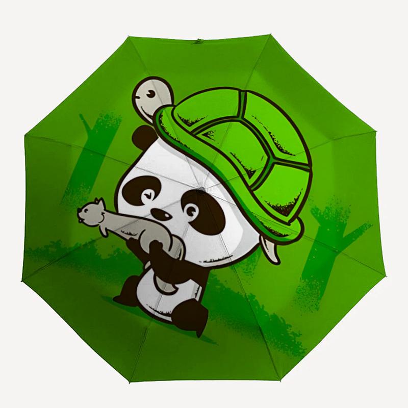 

1pc Panda Turtle Auto Open/close, All-Season Portable Folding Umbrella for Women & Men, Travel, Everyday, Formal Events - Compact Luxury Parasol, Outd