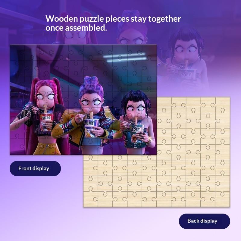 Kpop Łowcy Demonów 20*15Cm Puzzle Zabawki Rumi Mira Zoey Huntrix Wzór Postaci Gra Planszowa Dekoracja Domu Prezenty dla Dzieci