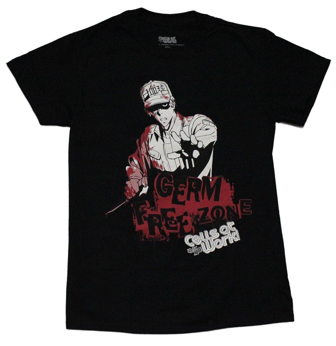 Cells At Work New Adult T-Shirt - Character Above Germ Free Zone XXXXL