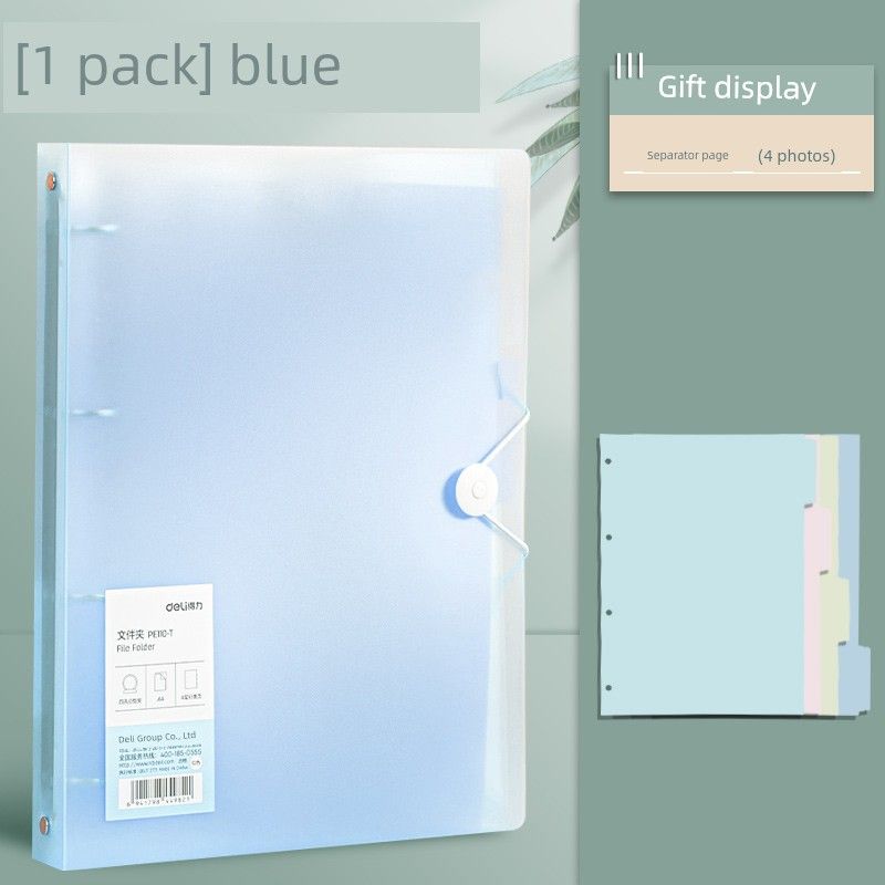

Insert Archive Folder Paper Materials Organize Fantastic Only for Pupils Punch Book Holder Office Supplies Multi-Layer Bill Clip Stationery 1 [Blue]
