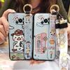 Anti-dust Kickstand Phone Case For Xiaomi Poco X3 NFC/X3 Pro Wristband Lanyard Dirt-resistant Back Cover Cartoon Ring