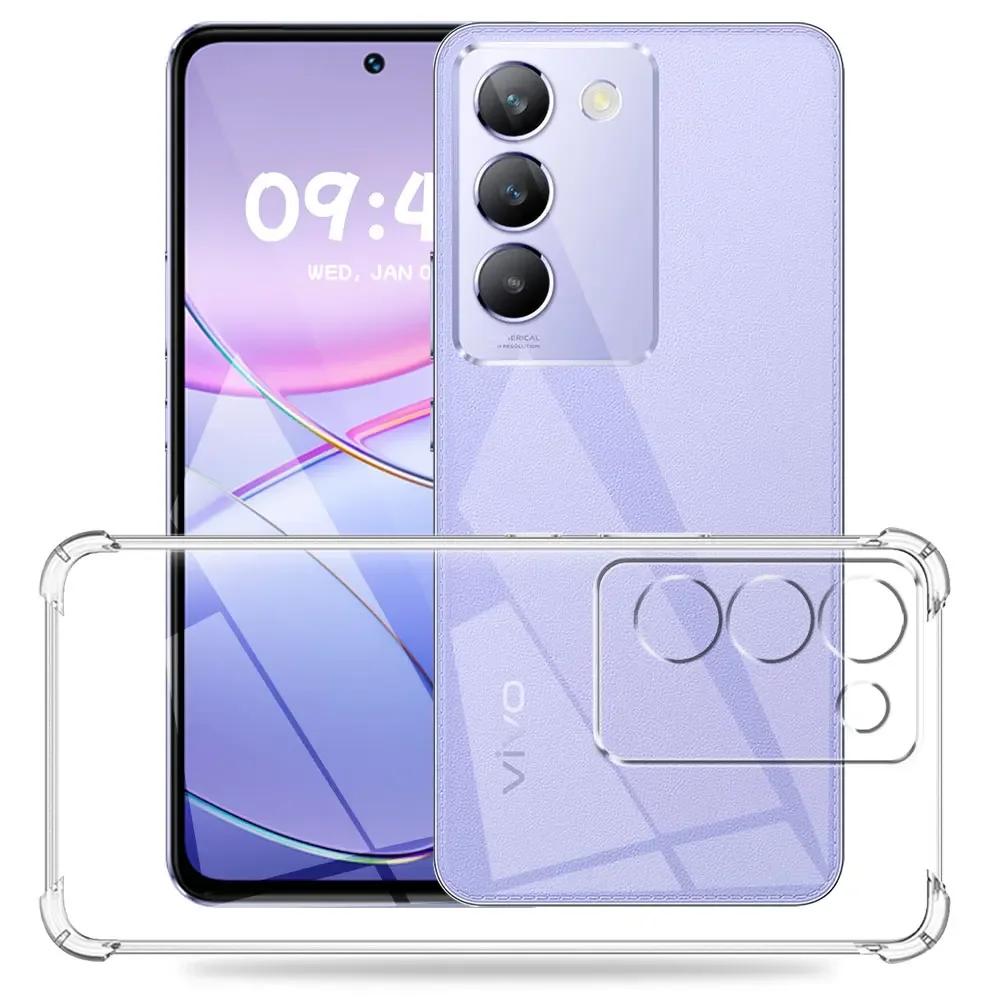 For Vivo V30 SE Case Clear Shockproof Silicone Soft Phone Case For For Vivo V30 Lite /VIVO T3 5G Transparent Protect Back Cover