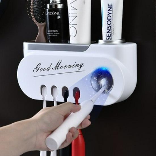 Wall-Mounted Toilet Brush Set with Base - Luxurious and Drainable Design