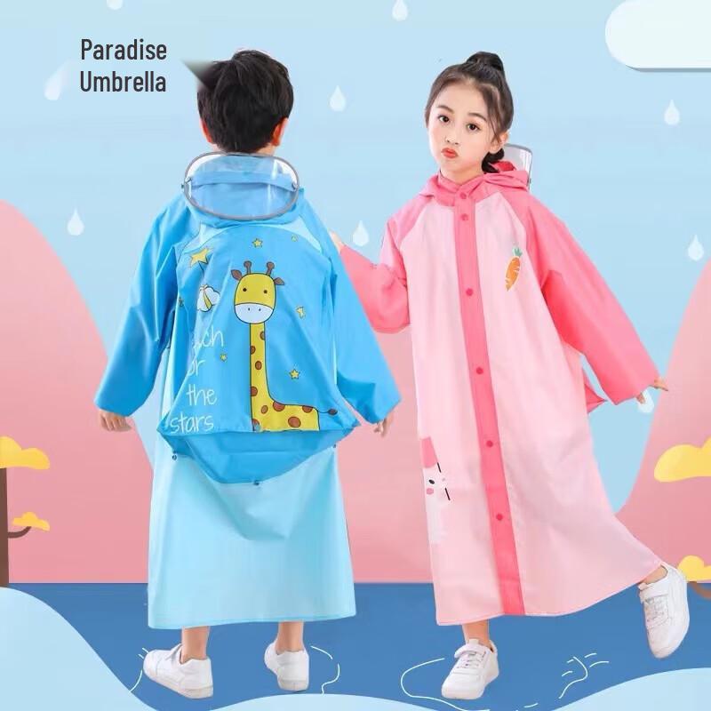 Kids Cartoon Backpack Raincoat