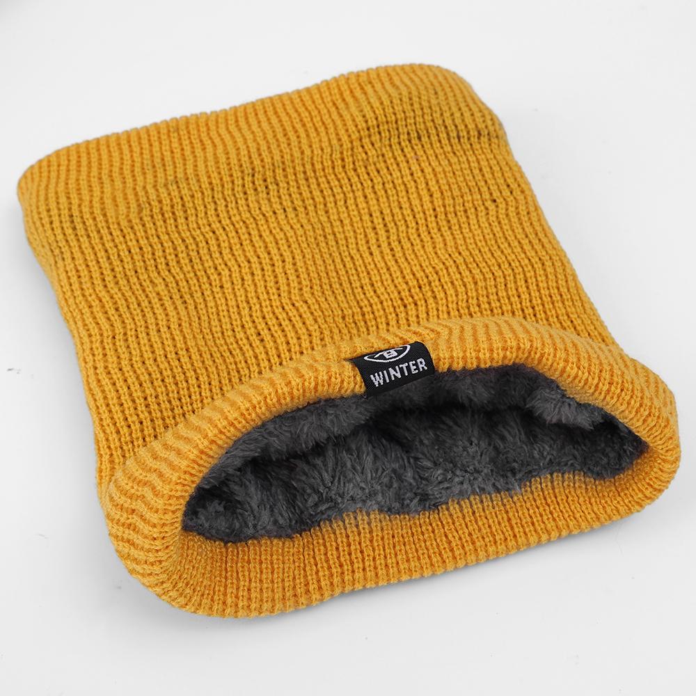 Solider Winter-Plüsch-Schalldämpfer aus Wollstrick für Frauen, Fleece-Ring, Bandana-Schal, Halswärmer, Buff, dickes Kaschmir-Stirnband, Skimaske