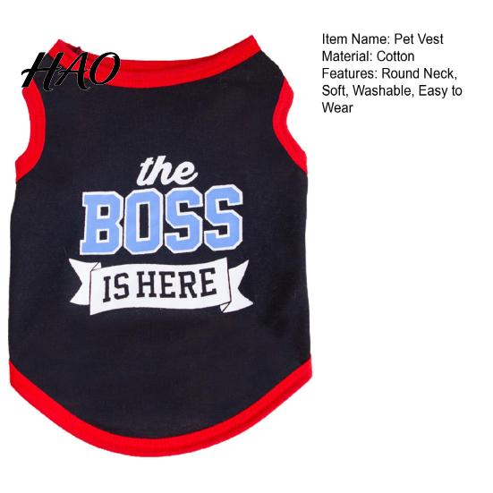Letter Printing Dog Vest Pet Cute Summer T-Shirt Outdoor Clothes Ultra-thin Breathable Two-Legged for Small Pets Puppy