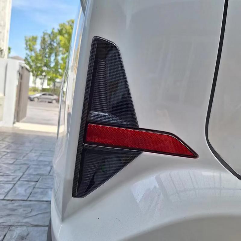 For Toyota VELOZ   2024 2025 Carbon Fiber Style Gear Rear Reflector Fog Light Lamp Cover Trim Bezel Frame Styling