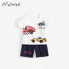 Boys Summer Cotton Casual Shorts And Tshirt Set For Kids Ages 3 To 8