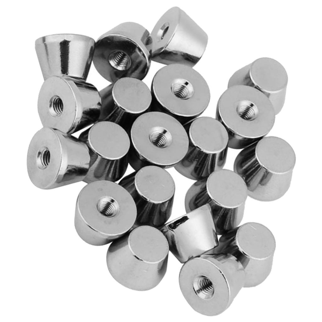 20 Sets 10mm x 7mm Flat Head Rivet Studs For Bag Shoes Clothes Decorarion(silver)