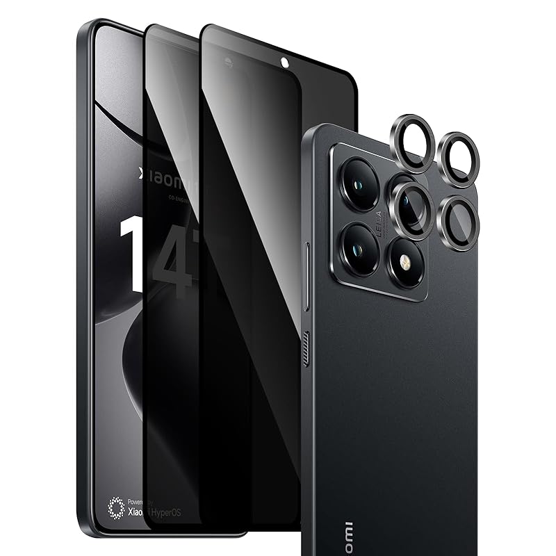 

[2 + Set of 1] For Xiaomi 14T glass film Peep prevention (2 pieces) + camera film (1 piece) privacy protection film Does not interfere with the case