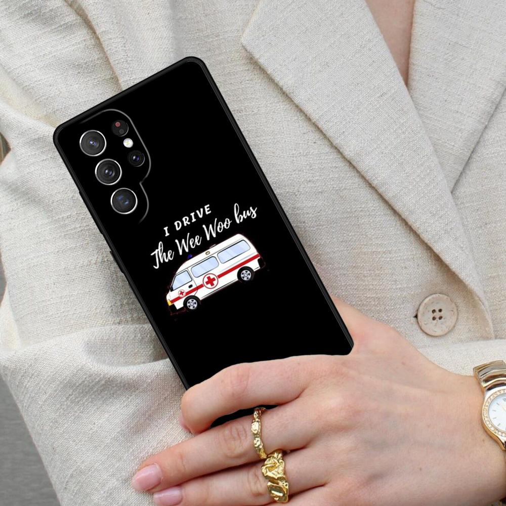 Paramedic Ambulance Wee Woo Cell Phone Case for Samsung Galaxy S26 Ultra S25 S24 S23 S22 S21 S20 Note10 Cover