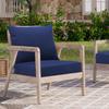 Outdoor Chair Cushions Set of 2, Thick High-Density Memory Foam Deep Seat Cushion, Waterproof & Fade Resistant Patio Furniture Cushions