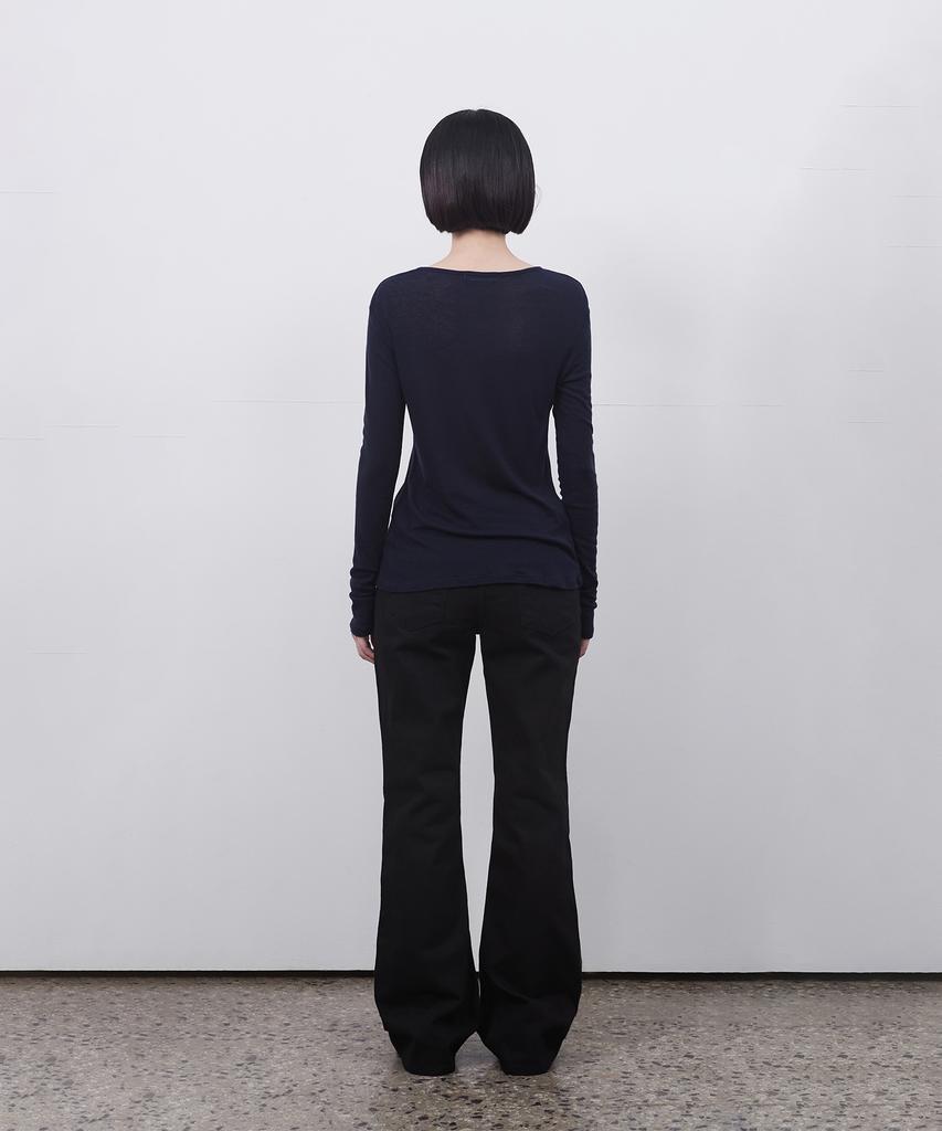 Ohesio Basic Long T-Shirt, Navy