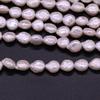 1String, Natural Freshwater Pearls, 8-9mm White Small Button Shape Pearl Beads for Jewelry Making DIY Crafts, Wedding Gifts for Women, 36cm