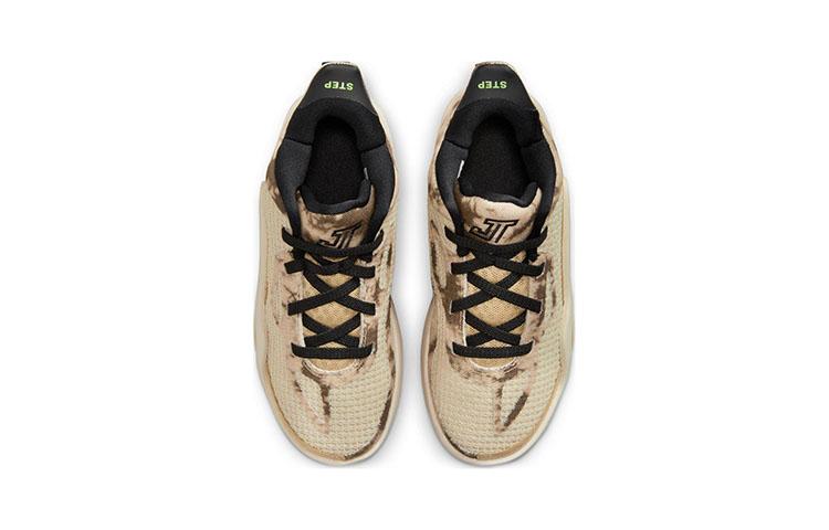 Jordan Tatum 1 Tatum 1 Slip Resistant Cushioning Abrasion Resistant Low Top Children's Basketball Shoes Sesame Brown DX5357-200
