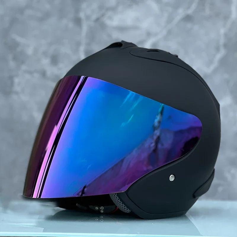 Ram4 Matte Black Half Helmet Motorcycle Off-Road Summer Helmet Downhill Racing Mountain Cross Casco Capacete Men and Women