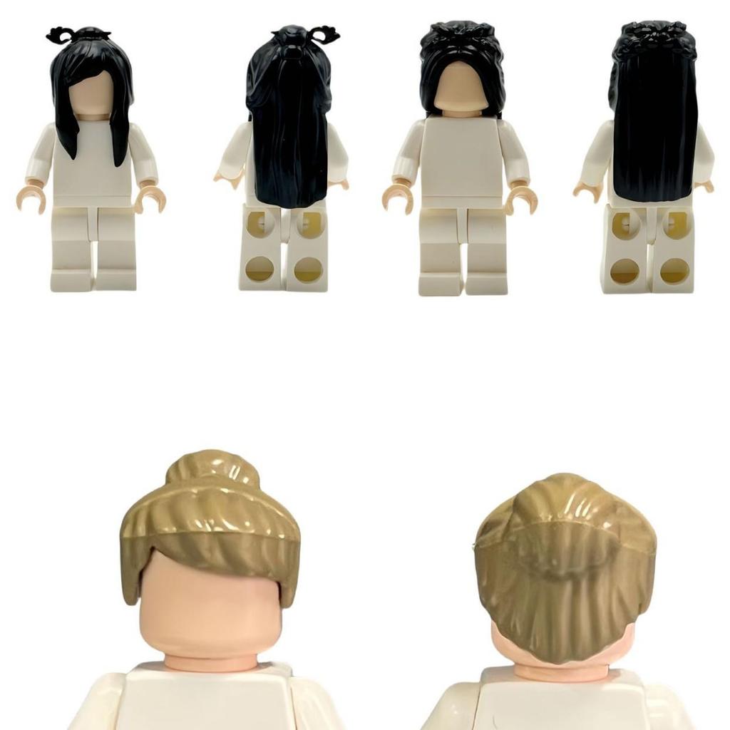 Cross-Border Compatible Girls' Lego Hair Building Blocks - Small Parts & DIY Accessories