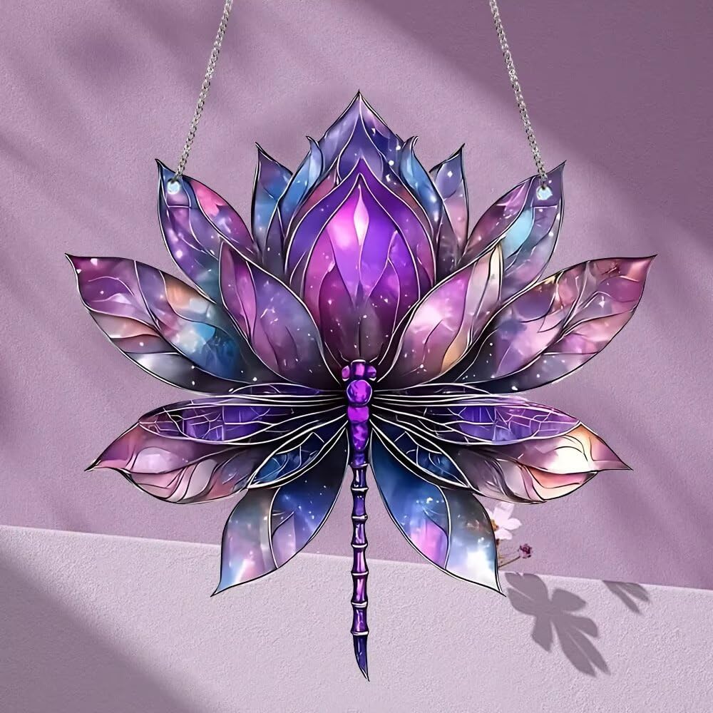 Monstera Plant Colorful Acrylic Hanging Ornament Suncatcher - Effect Glass Imitation Window Hanging Decor, Vivid Garden & Home Ornament, Ideal Gift